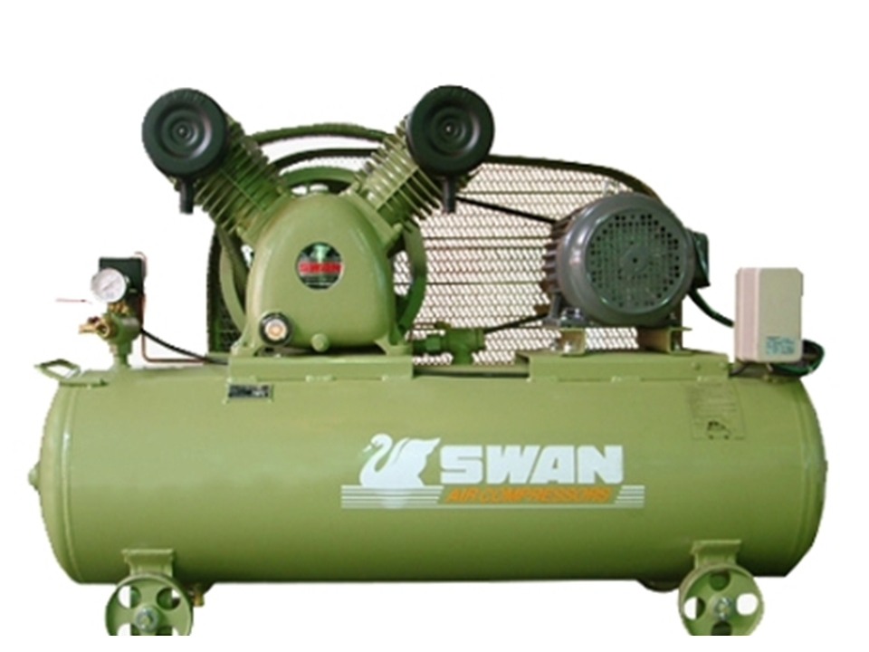 ปั้มลม ยี่ห้อ SWAN ชนิด PISTON (ใช้น้ำมัน) ขนาด 1 HP และ 2 HP